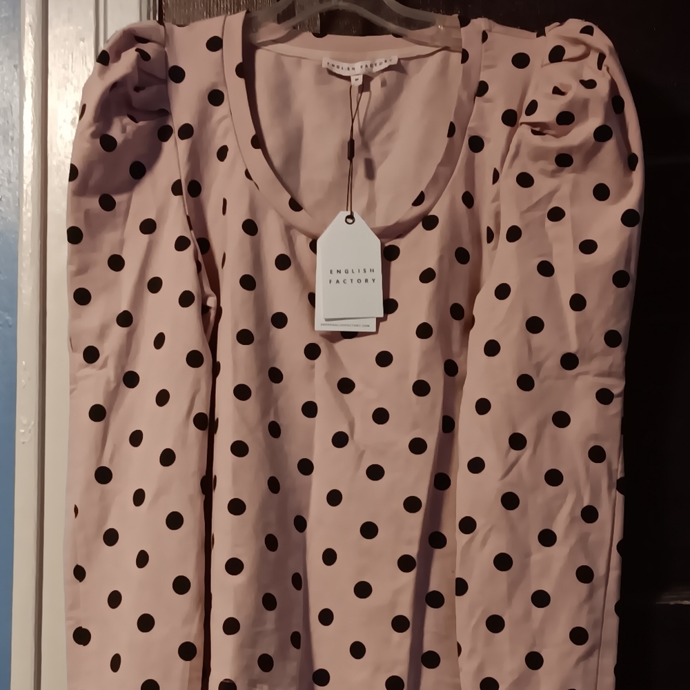 DOTTED PUFF LONG SLEEVE T-SHIRT - ENGLISH FACTORY